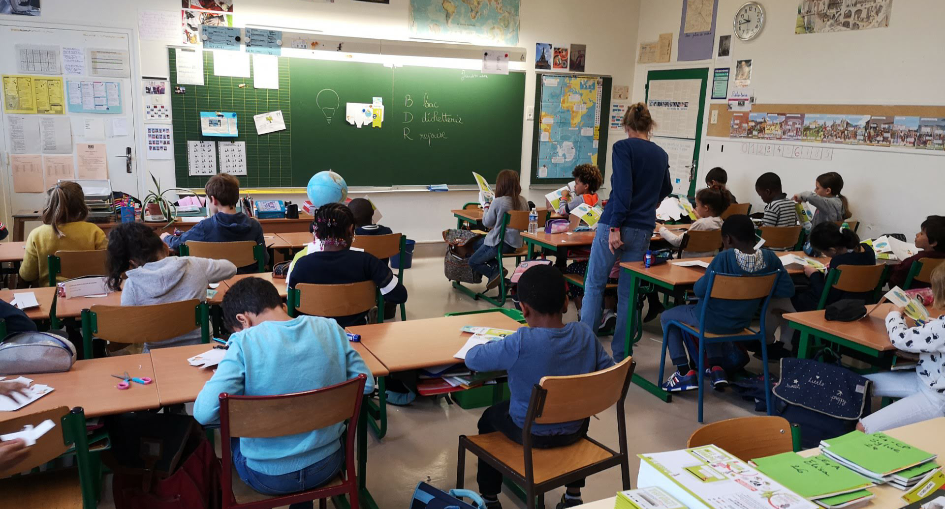 Classe de l’école Antoine Chantin à Paris (75) © Adphile