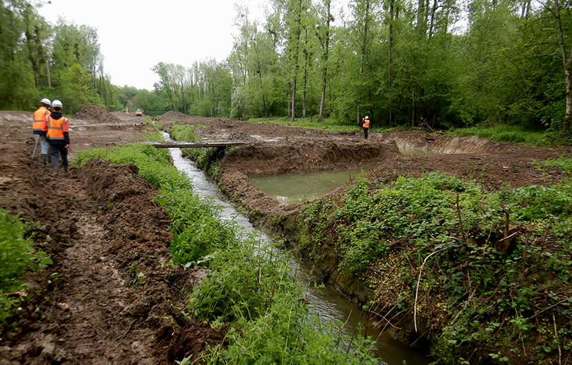 Lit rectiligne, avant travaux © SISN