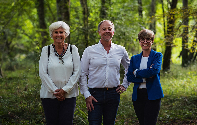 les président(e)s sur le site du Lathan ©David Priou ATYPIX MAIF