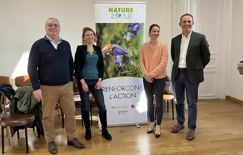 Gilles Sellier, Clara Morvan, Claire Scharwatt et Antoine Cadi © Fonds Nature 2050