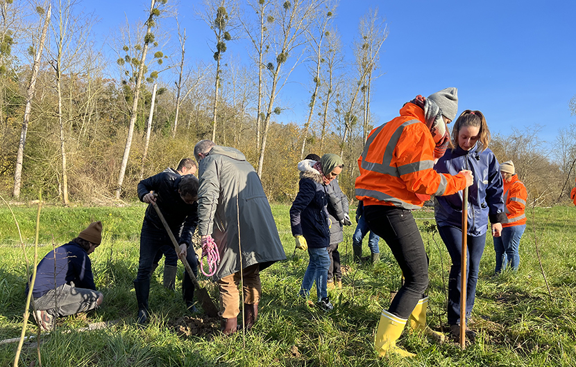 Plantations participatives avec les salariés d'Amazon, Une © Fonds Nature 2050