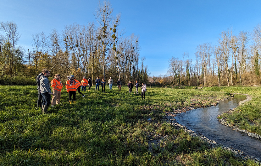 Visite du site de restauration de la rivière de la Nonette © Fonds Nature 2050