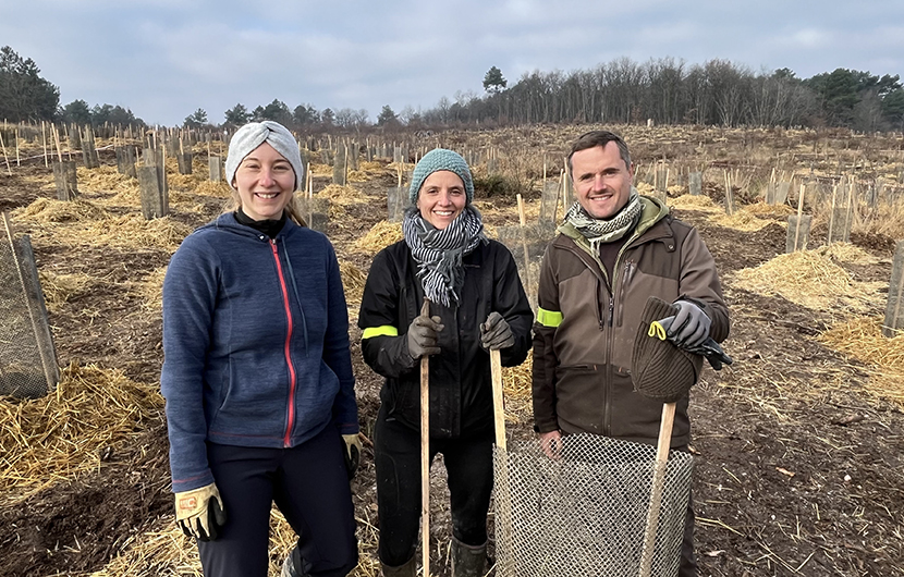 Julie Tourron, Elise Girard et Baptiste Treny © Fonds Nature 2050