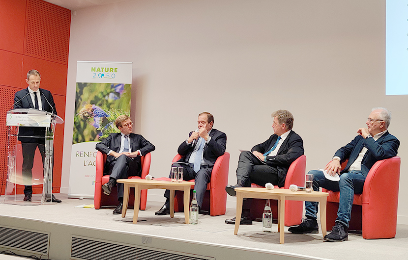 De gauche à droite, Antoine Cadi, Edward Arkwright, Patrick Ollier, Olivier Wigniolle et Michel Valache © CDC Biodiversité