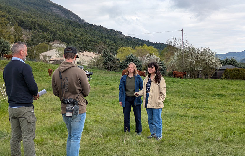 Marc, Jordan (Oups), Julie et Valentine (Nature 2050) © Fonds Nature 2050