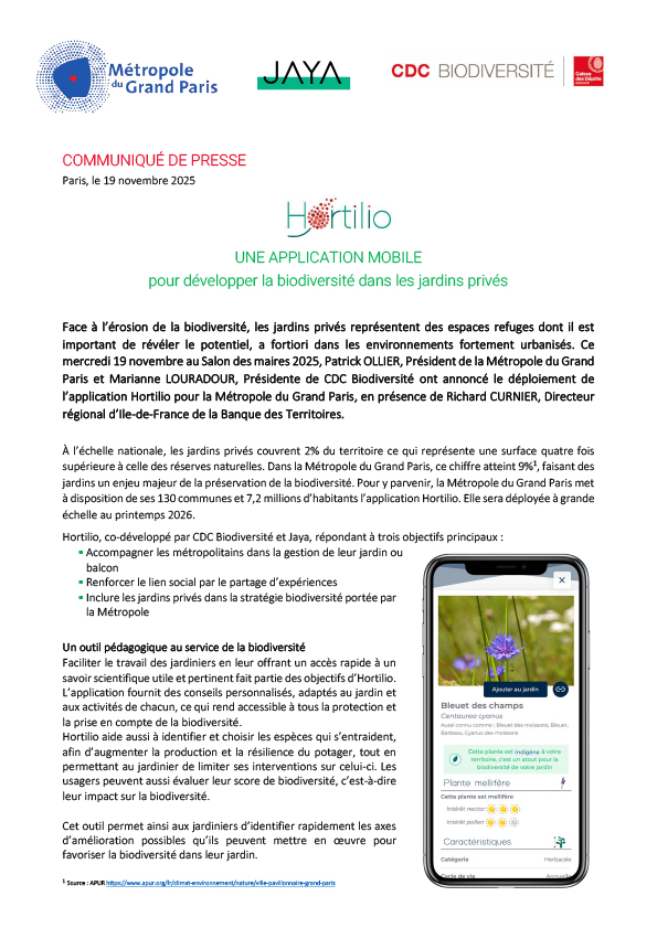 Communiqué de presse