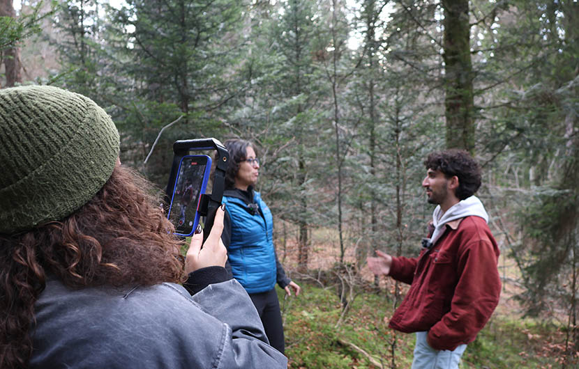 Tournage avec le Jeune Engagé et Alexandra Depraz © Fonds Nature 2050
