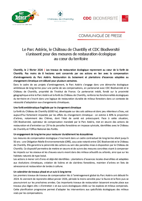 Communiqué de presse