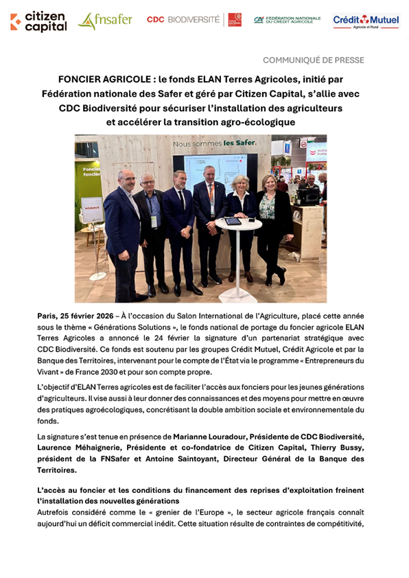 Communiqué de presse