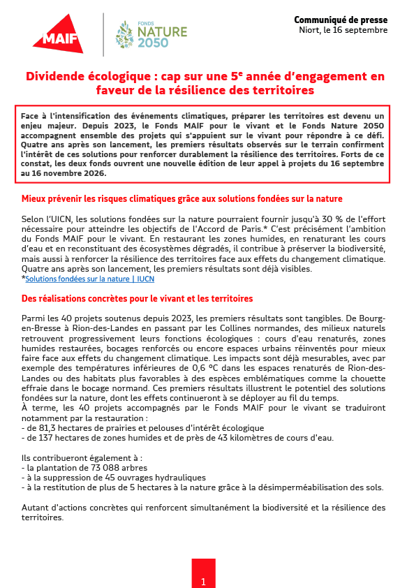 Communiqué de presse