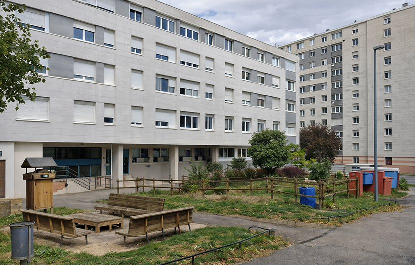 Immeuble Picardie avant démolition, vue rapprochée ©Ville de Laxou